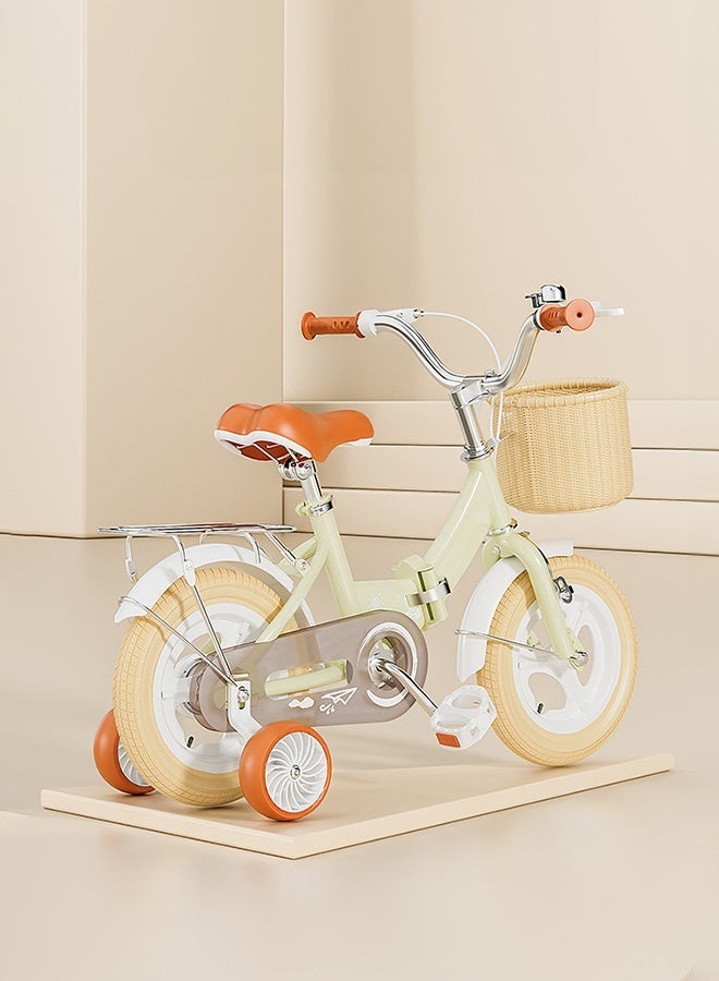 WALALLA Girls' Kids Bike with Training Wheels for Ages 3-12 Years - Available in 12, 14, 16, 18 Inch Sizes, Features a Coaster Brake for Easy Stopping, Includes a Front Basket, Kickstand, and Comes in Multiple Bright Colors for a Fun and Safe First Riding Experience - Image 4